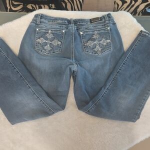 Earl Jeans Women's Blue Boot Cut with Embellished Pockets